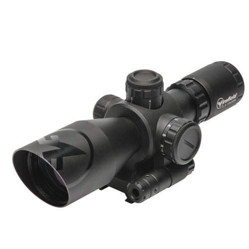 Firefield Barrage Rifle Scope - 2.5-10x40mm Red Laser Mil Dot Reticle Black Matte