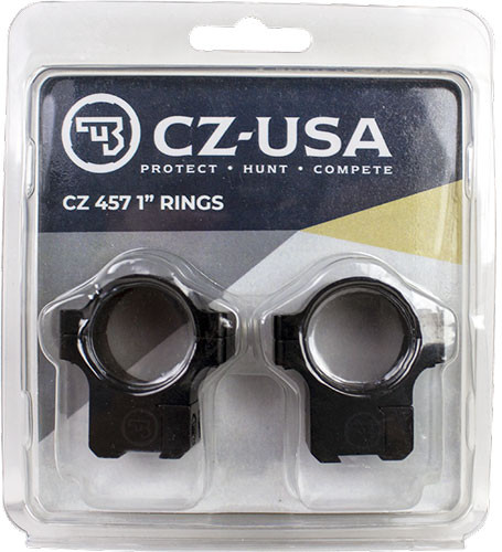 CZ 457 1" ALUMINUM SCOPE RINGS 11MM DOVETAIL MATTE BLACK