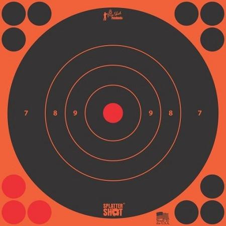Pro-Shot Splatter Shot 8" Orange Bullseye Target 6/ct
