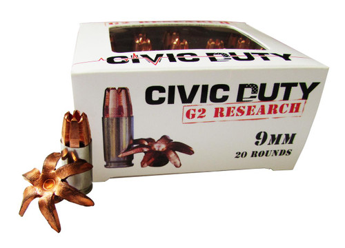 G2 Research Civic Duty Handgun Ammunition 9mm Luger