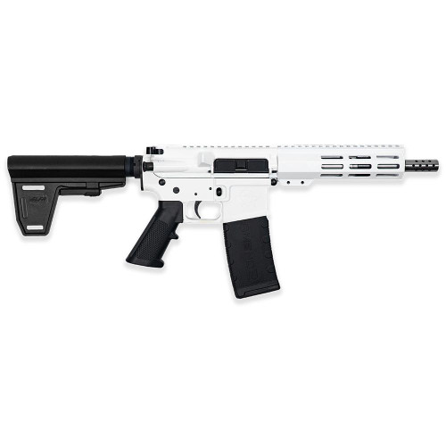GLFA 223 Wylde Braced Pistol .223 Wylde 30rd Magazine 7.5" Stainless Steel Barrel White Finish