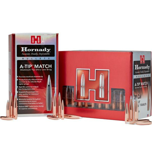 Hornady Aluminum Tip Rifle Bullets 7mm .284" 166 gr A-TIP Match 100/ct