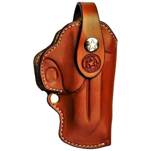 Bond Arms Premium Leather Holster RH 3.5" Tan with White Stitching