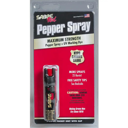 SABRE Pocket Pepper Spray with Clip .75 oz