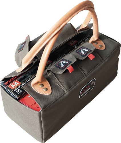 GPS SHOTGUN SHELL TOTE HOLDS 6 12 GA. BOXES OLIVE GREEN