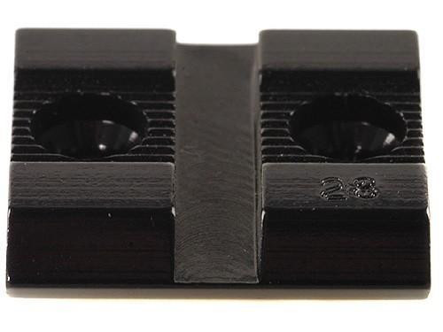 Weaver Standard Top Mount Aluminum Scope Base - Gloss Black - #28 - FRONT/REAR Scope Base on Select Models