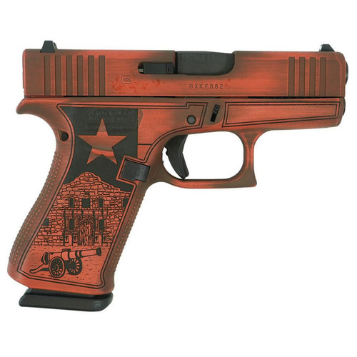 GLOCK 43X CUSTOM "TEXAS ORANGE" SUBCOMPACT HANDGUN 9MM LUGER 10RD MAGAZINES