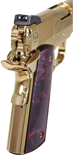 IVER JOHNSON EAGLE NOBLE WP 1911 45ACP 8RD GOLD/EX. WOOD