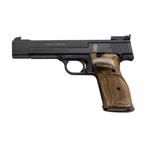 S&W M41 HANDGUN 22 LR 10RD MAGAZINE 5.5" BARREL ADJ SIGHT WOOD GRIPS-DEMO