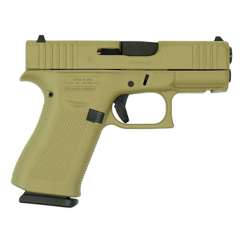 GLOCK 43X FDE HANDGUN 9MM LUGER 10RD MAGAZINES 2 3.4" BARREL ACCESSORY RAIL