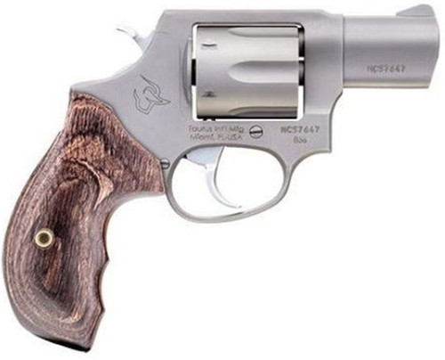 TAURUS 856 38SPL 2 STAINLESS 6RD WALNUT
