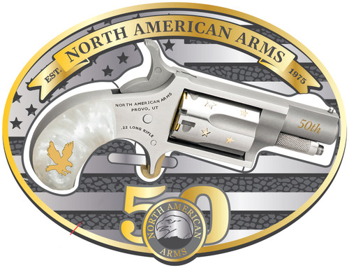 NAA MINI REVOLVER 22LR 50TH NAA BELT BUCKLE