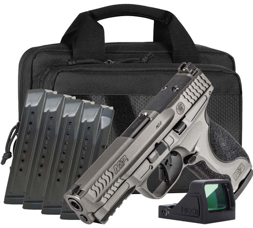 S&W M&P9 M2.0 METAL OPTIC READY 9MM 4.25 GRAY BUNDLE