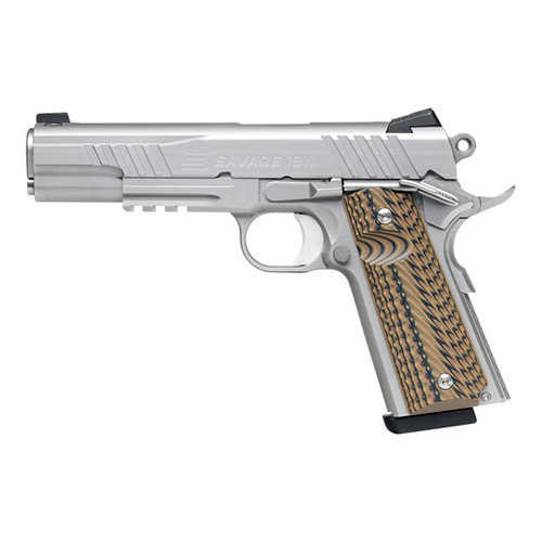 SAVAGE ARMS 1911 GOV'T RAIL STAINLESS 45ACP 5 8RD