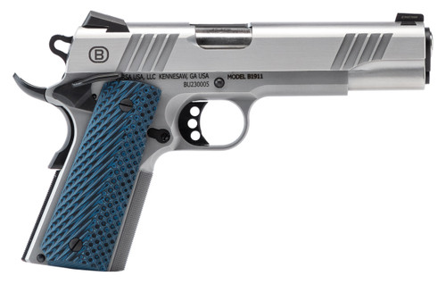 BERSA B1911 45ACP 5 BRUSHED STAINLESS NIGHT SIGHTS 8RD