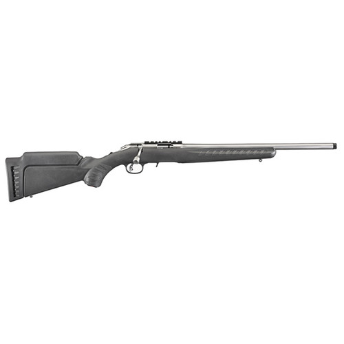 RUGER AMERICAN RIMFIRE STAINLESS 22MAG 18 THREADED BARREL BLACK SYN 9RD