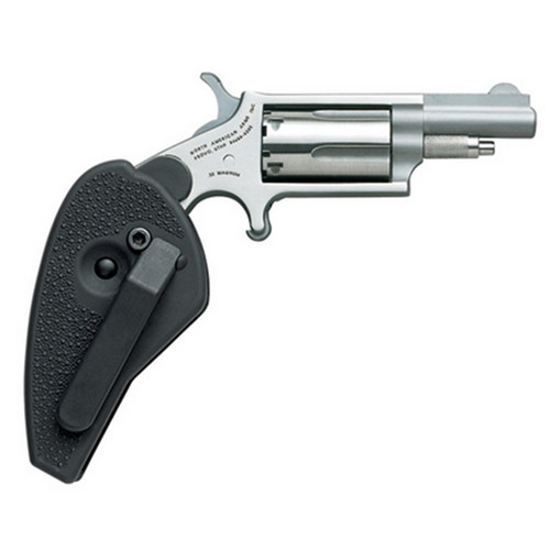NAA MINI REVOLVER 22MAG 1 1/8 STAINLESS HOLSTER GRIP