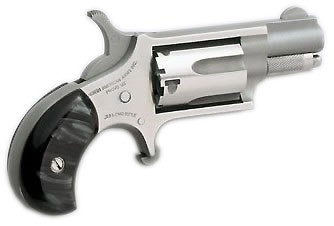 NAA MINI 22LR REV 1-1/8 STAINLESS BLACK PRL