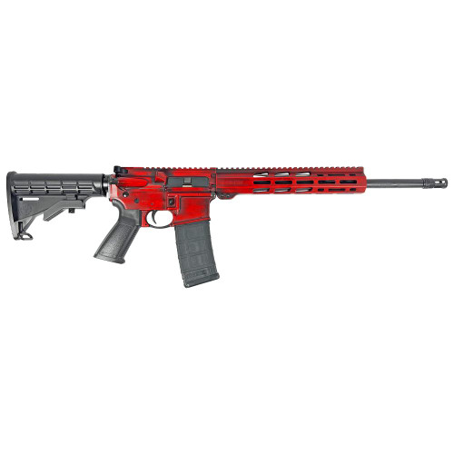 RUGER "RED DISTRESSED" AR-556 RIFLE 5.56MM NATO 30RD MAGAZINE 16.10" BARREL