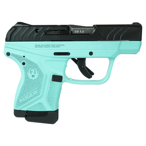 RUGER LCP II CUSTOM "ROBIN'S EGG BLUE FRAME" HANDGUN 22 LR 10/RD MAGAZINE