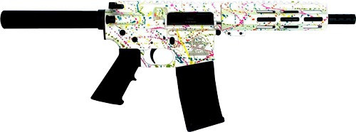 GREAT LAKES AR-15 PISTOL 223 WYLDE 7.5" NITRIDE SPLATTER WHITE