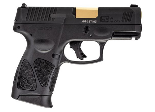 TAURUS G3C 9MM BLK/BLK GOLD BARREL 12+1