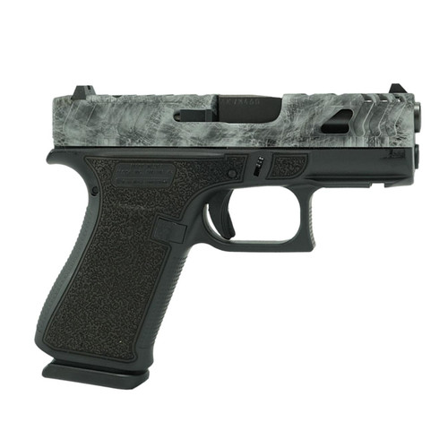 GLOCK 43X CUSTOM "STATIC STIPPLE/SLIVER MARBLE SLIDE" HANDGUN 9MM LUGER