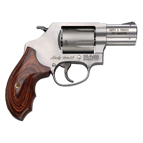 S&W 60LS LADYSMITH 357MAG 2 STAINLESS FS WOOD GRIPS 5RD