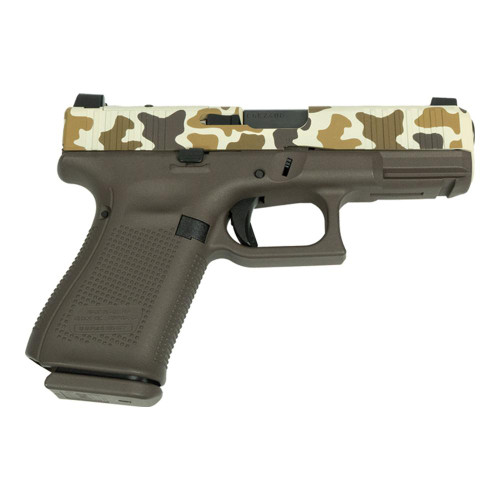 GLOCK V-SERIES MODEL 19 DUCK CAMO CERAKOTE HANDGUN 9MM LUGER 15RD MAGAZINES
