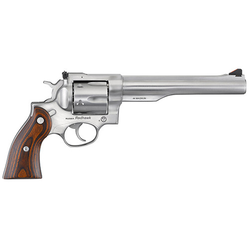 RUGER REDHAWK 44MAG 7.5 STAINLESS AS WOOD GRIPS 6RD