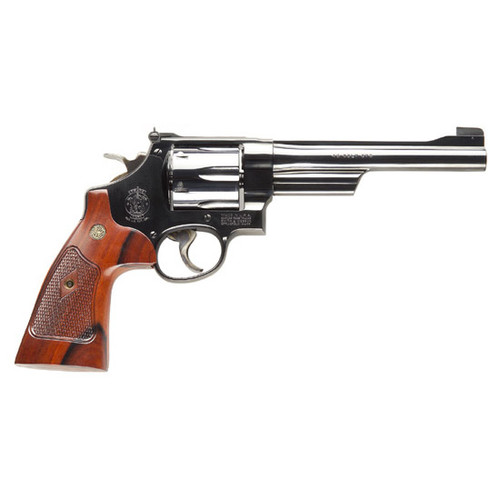 S&W 25 CLASSICS 45LC 6.5 BLUED CHECKERED WALNUT