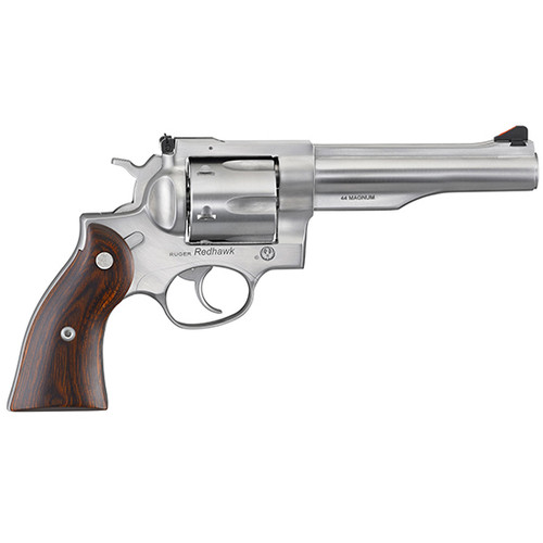 RUGER REDHAWK 44MAG 5.5 STAINLESS AS WOOD GRIPS 6RD