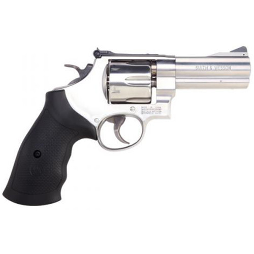 S&W 610 10MM 40SW 4 STAINLESS AS BLACK SYNTHETIC GRIP 6RD