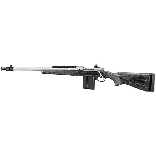 RUGER SCOUT RIFLE 308WIN 18.7 LEFT HAND STAINLESS BLACK LAM 10RD