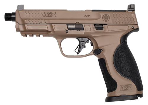 S&W M&P9 M2.0 METAL 9MM 4.625 OPTIC READY NTS FDE 17RD