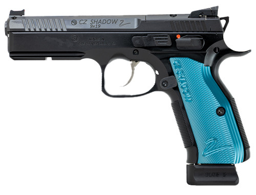 CZ SHADOW 2 OPTIC READY 9MM BLUE GRIPS