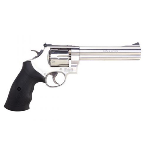 S&W 610 10MM 40SW 6.5 STAINLESS AS BLACK SYNTHETIC GRIP 6RD