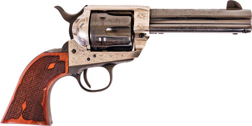 CIMARRON FRONTIER 357MAG PW FS 4.75" ENGRAVED SILVER/BL WAL