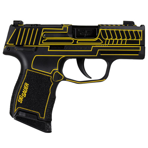 SIG SAUER P365 "OUTLANDER YELLOW LASER" HANDGUN 9MM LUGER 10RD MAGAZINES 2