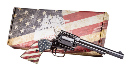 HERITAGE 22LR BLUE/US FLAG GRIP 6.5"