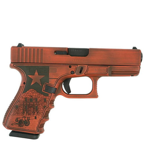 GLOCK 19 GEN 3 CUSTOM "TEXAS ORANGE" COMPACT HANDGUN 9MM LUGER 15RD