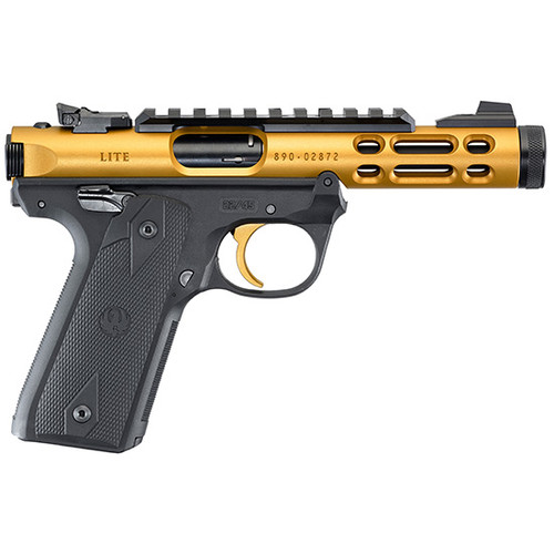 RUGER MARK IV 22/45 LITE 22LR 4.4 THREADED BARREL GOLD 10RD