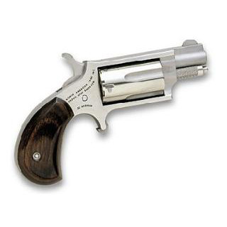 NAA MINI REVOLVER 22MAG 1 1/8 STAINLESS ROSEWOOD 5RD