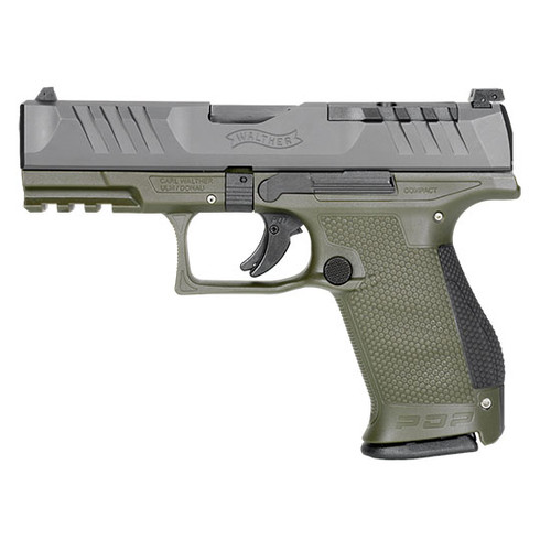 WALTHER ARMS PDP STANDARD COMPACT 9MM 4 OD GREEN FRAME 2 15RD