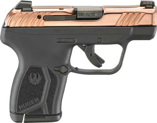 RUGER LCP MAX 380ACP FRONT NIGHT SGT ROSE GOLD PVD SLIDE
