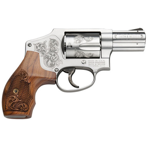 S&W 640 357MAG 2 1/8 STAINLESS ENGRAVED WOOD GRIP 5RD