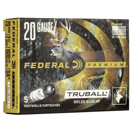 FED VITAL-SHOK TRUBALL 20GA 2.75 3/4 SLUG 5/50