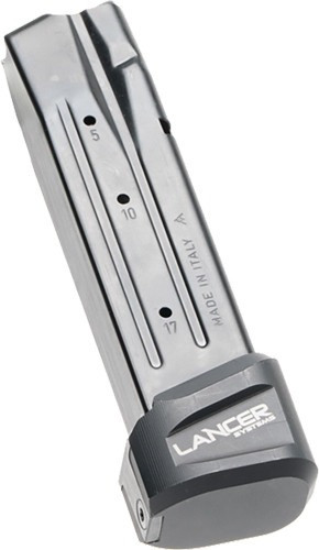 LANCER EXTENDED BASEPAD PLUS 5RDS BLACK FOR SIG P320