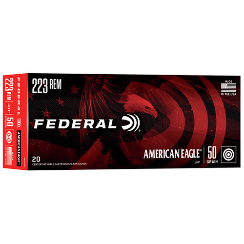 FED AMERICAN EAGLE 223REM 50GR JHP 20/25