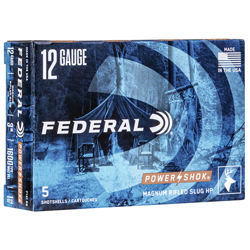 FED POWER-SHOK R SLUG 12GA 3 1.25OZ HP 5/50